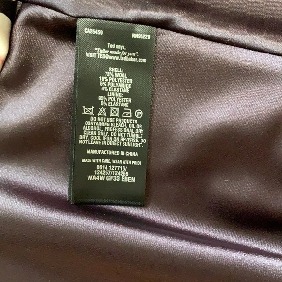 Host Pick NWOT Ted Baker “Eben” peplum suit Jacket - Picture 7 of 8